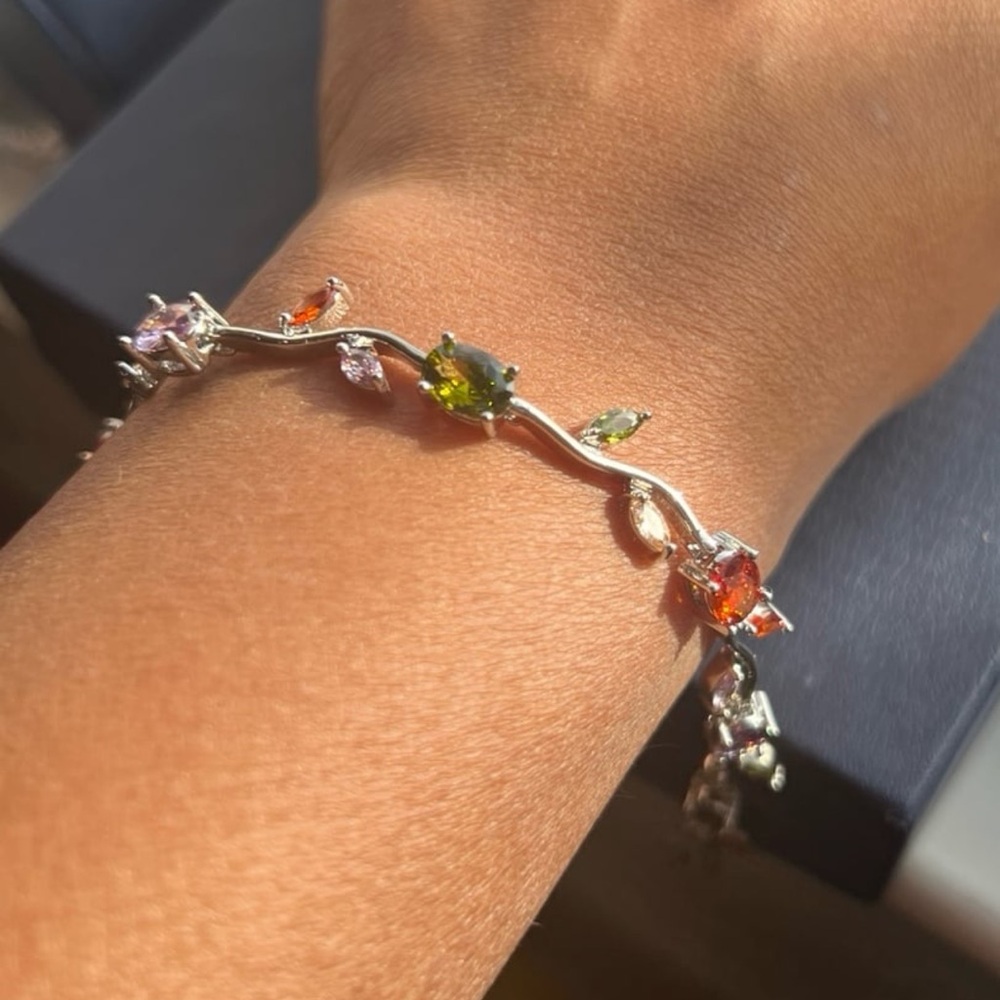 Multicolor Swarovski Elements Branch Model Rhodiu… - image 5